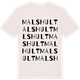 Vintage White t-shirt med Malshult ordlek t-shirt