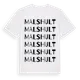 White t-shirt med Malshult ordlek t-shirt