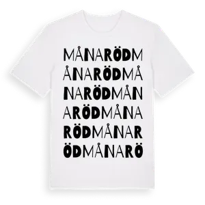 Månaröd ordlek t-shirt – ekologisk bomull t-shirt från Pinshirt