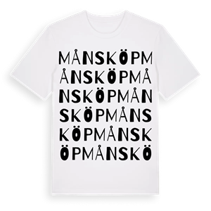 Månsköp ordlek t-shirt – ekologisk bomull t-shirt från Pinshirt
