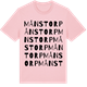 Pink Cotton t-shirt med Månstorp ordlek t-shirt