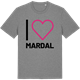 Mid Heather Gray t-shirt med Jag älskar Mardal t-shirt stort tryck