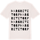 Vintage White t-shirt med Margretetorp ordlek t-shirt