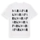 White t-shirt med Maria Park ordlek t-shirt