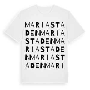 Mariastaden ordlek t-shirt – ekologisk bomull t-shirt från Pinshirt