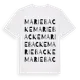 White t-shirt med Mariebacke ordlek t-shirt