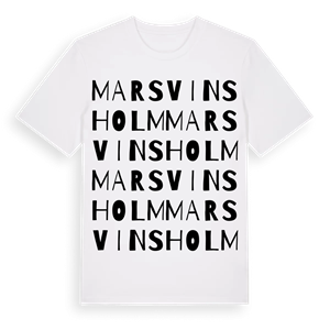 Marsvinsholm ordlek t-shirt – ekologisk bomull t-shirt från Pinshirt