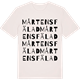 Vintage White t-shirt med Mårtens fälad ordlek t-shirt