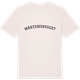 Vintage White t-shirt med Mårtensbygget böjd t-shirt