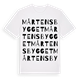 White t-shirt med Mårtensbygget ordlek t-shirt