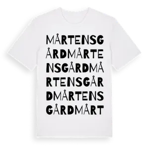 Mårtensgård ordlek t-shirt – ekologisk bomull t-shirt från Pinshirt