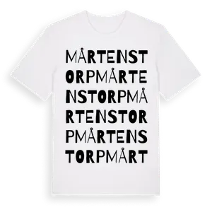 Mårtenstorp ordlek t-shirt – ekologisk bomull t-shirt från Pinshirt