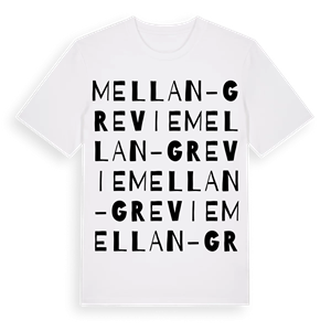 Mellan-Grevie ordlek t-shirt – ekologisk bomull t-shirt från Pinshirt