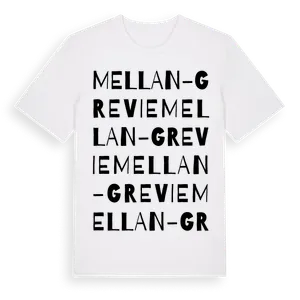 Mellan-Grevie ordlek t-shirt – ekologisk bomull t-shirt från Pinshirt