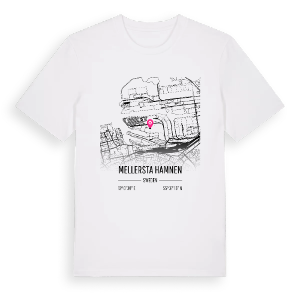 Mellersta Hamnen karta t-shirt – ekologisk bomull t-shirt från Pinshirt