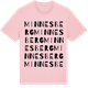 Pink Cotton t-shirt med Minnesberg ordlek t-shirt