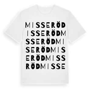 Misseröd ordlek t-shirt – ekologisk bomull t-shirt från Pinshirt