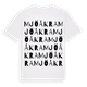 White t-shirt med Mjöåkra ordlek t-shirt