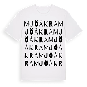 Mjöåkra ordlek t-shirt – ekologisk bomull t-shirt från Pinshirt