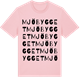 Pink Cotton t-shirt med Mjöbygget ordlek t-shirt