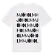 White t-shirt med Mjöholm ordlek t-shirt