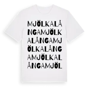 Mjölkalånga ordlek t-shirt – ekologisk bomull t-shirt från Pinshirt