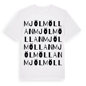 Mjölmöllan ordlek t-shirt – ekologisk bomull t-shirt från Pinshirt