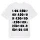 White t-shirt med Modaröd ordlek t-shirt