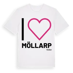 Jag älskar Möllarp t-shirt stort tryck – ekologisk bomull t-shirt från Pinshirt