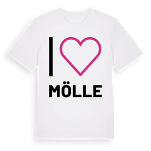 Jag älskar Mölle t-shirt stort tryck – ekologisk bomull t-shirt från Pinshirt