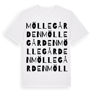 Möllegården ordlek t-shirt – ekologisk bomull t-shirt från Pinshirt