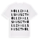 White t-shirt med Möllehallshuset ordlek t-shirt