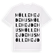 White t-shirt med Möllehejdehus ordlek t-shirt