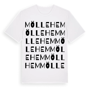 Möllehem ordlek t-shirt – ekologisk bomull t-shirt från Pinshirt