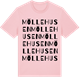 Pink Cotton t-shirt med Möllehusen ordlek t-shirt