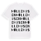 White t-shirt med Möllehusen ordlek t-shirt