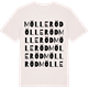 Vintage White t-shirt med Mölleröd ordlek t-shirt