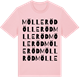 Pink Cotton t-shirt med Mölleröd ordlek t-shirt