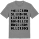 Mid Heather Gray t-shirt med Mollerödslund ordlek t-shirt