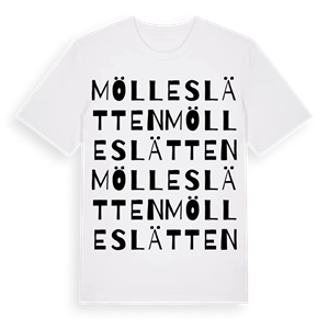 Mölleslätten ordlek t-shirt – ekologisk bomull t-shirt från Pinshirt