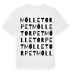 Mölletorpet ordlek t-shirt – ekologisk bomull t-shirt från Pinshirt