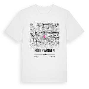 Möllevången karta t-shirt – ekologisk bomull t-shirt från Pinshirt