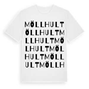 Möllhult ordlek t-shirt – ekologisk bomull t-shirt från Pinshirt