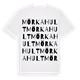 Mörkahult ordlek t-shirt