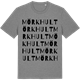 Mid Heather Gray t-shirt med Mörkhult ordlek t-shirt