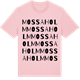 Pink Cotton t-shirt med Mossaholm ordlek t-shirt