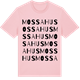 Pink Cotton t-shirt med Mossahus ordlek t-shirt
