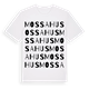White t-shirt med Mossahus ordlek t-shirt