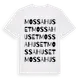 White t-shirt med Mossahuset ordlek t-shirt