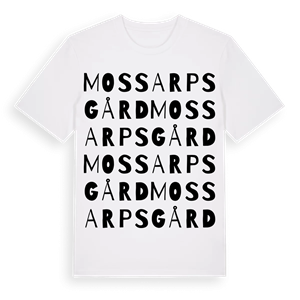 Mossarpsgård ordlek t-shirt – ekologisk bomull t-shirt från Pinshirt